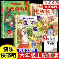童年爱的教育小英雄雨来快乐读书吧六年级上册课外阅读必推荐读书籍目高尔基 送阅读指导手册 六年级名著课外阅读书单