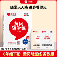 2024新版 黄冈随堂练六年级下册数学苏教版小学课本同步练习册一课一练课堂笔记红逗号（单本）