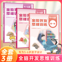 全脑开发思维训练 5-6岁 幼儿园脑智力开发专注力训练逻辑提升 数学启蒙早教认知绘本