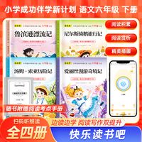 小学成功伴学新计划语文 六年级下册（全4册）言语时光·快乐读书吧推荐书目 鲁滨逊漂流记 尼尔斯骑鹅旅行记 汤姆·索亚历险记 爱丽丝漫游奇境记