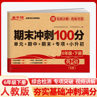 2024春小学期末冲刺100分英语测试卷 六年级下册RJ人教版 活页卷 6年级同步练习册专项训练单元期中期末模拟考试真题试卷 金牛耳