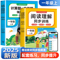 阅读理解同步训练+计算题+应用题强化训练 一年级上册（全2册）阅读理解强化训练课内外同步公式法阅读答题技巧小学生课本学习同步使用方法点拨题型精练提高数学思维能力