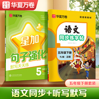 华夏万卷 五年级下册语文同步练字帖2本套 2025春季小学生人教版书法练字本天天练拼音本田字格生字抄写本