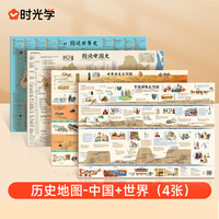 【时光学】历史长河图  中国世界历史+世界历史长河图 知识点历史速记中小学通用中小学考点速记加大加厚