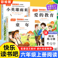 少年阅读快乐读书吧六年级上册全3册 童年爱的教育小英雄雨来老师推荐同步语文教材小学生课外阅读书