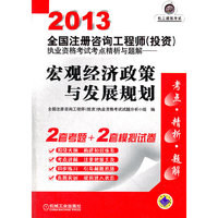2013全国注册咨询工程师（投资）执业资格考试考点精析与题解——宏观经济政策与发展规划