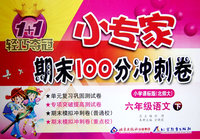 六年级语文（下）小学课标版（北师大）/1+1轻巧夺冠 小专家/期末100分冲刺卷