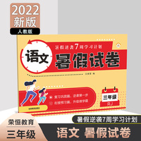 2022新版小学生暑假试卷作业人教版语文三年级下册三升四暑期衔接总复习上册练习册下学期课前预习语文人教部编版快乐学习与巩固试卷