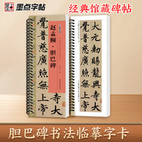 墨点字帖 毛笔碑帖近距离临摹字卡赵孟頫胆巴碑 初学者学生成人入门临摹毛笔书法字帖
