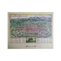 复古装饰画芯贴画文艺 欧洲城市16世纪罗马