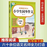 2023新版六年级下册同步作文阅读理解强化训练小学6下语文专项题小学生优秀作文书大全选阶梯课外阅读与写作课外书作文书籍