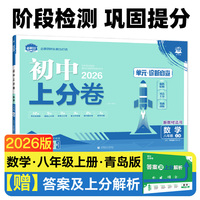 2026版理想树初中上分卷 八年级上册 数学 阶段检测巩固提分 青岛版