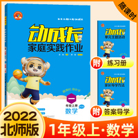 金牛耳动成长家庭课后实践作业本 一年级数学上册北师版BS（3册）一课一练1年级上册数学思维训练课时同步训练练习册题