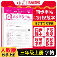2025秋王朝霞活页字帖三年级语文人教版上册 专项训练同步字帖人教版每日一练默写本