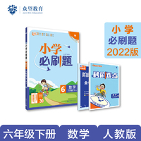 小学必刷题 数学六年级下 RJ人教版（配秒刷难点、阶段测评卷）理想树2022版