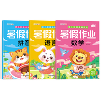 幼小衔接全脑开发 暑假作业 拼音 数学 语言（全3册）