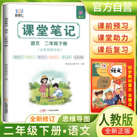 2025春学霸课堂笔记二年级下册语文人教部编版 小学课本教材同步讲解教材全解预习复习资料学霸课堂笔记智慧仁