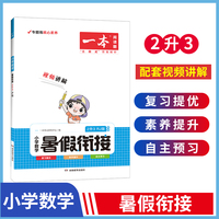 一本小学数学暑假衔接2升3年级 RJ版暑假阅读暑假作业每日练暑假衔接口算速算题卡视频讲解 开心教育