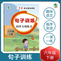 小学六年级下册语文专项训练练习册语文基础课堂句子训练新统编人教版