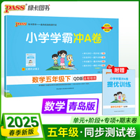 2025春季新版小学学霸冲A卷数学五年级下册青岛版QD六三制期末测试同步期中期末冲刺100分考试模拟卷总复习