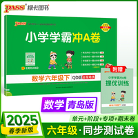 2025春季新版小学学霸冲A卷数学六年级下册青岛版QD六三制期末测试同步期中期末冲刺100分考试模拟卷总复习