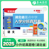 湖北省 重点中学入学分班真题卷 语文 备考2025年新版小学毕业升学总复习小升初真题测试卷招生面测竞赛题