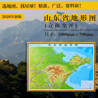山东省地形图（立体全开）