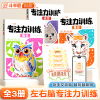 斗半匠 专注力训练 魔线魔色迷宫 儿童增强记忆力提高专注力训练书 小学生全脑思维开发益智游戏【3册】