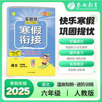 实验班提优训练寒假衔接版 六年级语文人教版 2025年新版小学教材同步衔接上下册学期巩固预习每日一练寒假作业本视频精讲