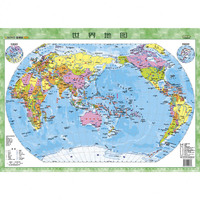 世界地图翡翠版 4开桌面悬挂两用 PP板材 防水耐磨可擦写