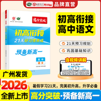 2026高分突破预备新高一初高衔接语文暑假衔接预习高中知识必刷教辅书