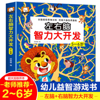 左脑右脑全脑开发儿童书 提高孩子专注力的训练书5一6岁 幼儿益智阶梯数学思维
