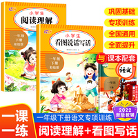 一年级下册 看图写话阅读理解 全2册 看拼音写词语专项训练入门同步练习册 看图写话专项训练阅读理解强化训练 小学1年级下册看图说话写话语文同步课外练习书每日一练