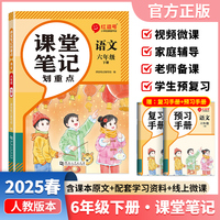 【荣恒】2025春课堂笔记划重点六6下语文人教版 小学课本教材一课一讲全解教辅课堂笔记课堂预复习资料书（红逗号）