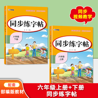六年级上下2册 小学生语文同步练字帖儿童 2025年部编版语文新教材同步生字练习册楷书练字本描红本1年级同步写字课儿童硬笔书法