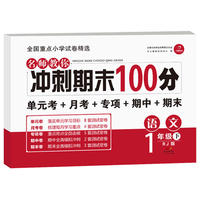 名师教你冲刺期末100分 语文一年级下册 RJ人教版 单元考卷 月考卷 专项卷 期中卷 期末卷 开心教育