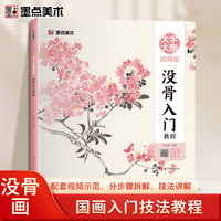 墨点美术 国画入门技法教程大图大字视频版 中国画零基础教程书籍临摹画册水墨画集图册范本没骨入门教程