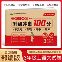小学三年级语文试卷上册 升级冲刺100分期末卷总复习必刷资料练习题集知识大盘点专项试卷模拟试卷测试卷