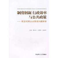 制度创新 行政效率与公共政策-转型时期公共管理问题探索