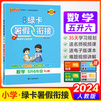 24秋绿卡小学暑假衔接-数学5升6年级（人教版）