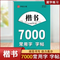楷书7000常用字字帖 字帖练字专用成人楷书入门基础训练临摹练字帖正楷硬笔书法零基础速成成年男女生漂亮字体描红笔画笔顺偏旁小学生练字本常识