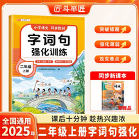 斗半匠字词句强化训练二年级上册同步训练字词句专项练习小学语文词语积累知识大全字词句专项积累同步练习册