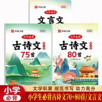 全套3册小学古诗文75+80首+小学文言文练字帖 小学生古诗词练字帖同步字帖练字人教版每日一练硬笔书法纸专用一年级二年级三四五六年级钢笔练字本每日一诗描红楷书练习写字本贴