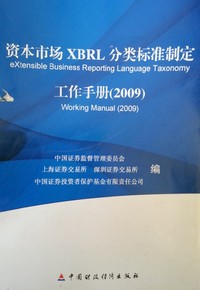 资本市场XBRL分类标准制定 工作手册(2009)