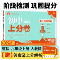 2025版理想树初中上分卷 九年级上册 道德与法治 阶段检测巩固提分 人教版