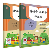 看拼音写词语生字注音学写字（一年级上下册）小学语文课本同步训练  一课一练一年级 语文生字练习