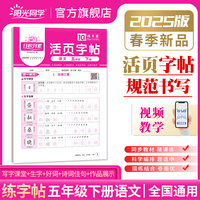 2025春阳光同学日积月累活页字帖五年级下册语文人教版小学5年级下册专项训练