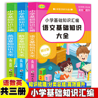 小学语文数学英语基础知识大全【共三册】基础知识归纳梳理分类总结高效提升小学生知识1-6年级必备知识梳理全国通用小升初必备6-13岁小学生提升练习册提高成绩复习用书小学知识大盘点总复习