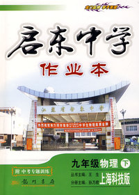 启东中学作业本：九年级物理 下（上海科技版）（附中考专题训练）