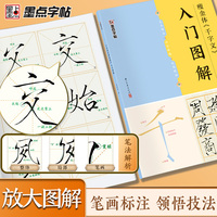 墨点字帖 瘦金体《千字文》入门图解 毛笔碑帖单字放大视频教程笔法教学毛笔书法临摹字帖初学者入门